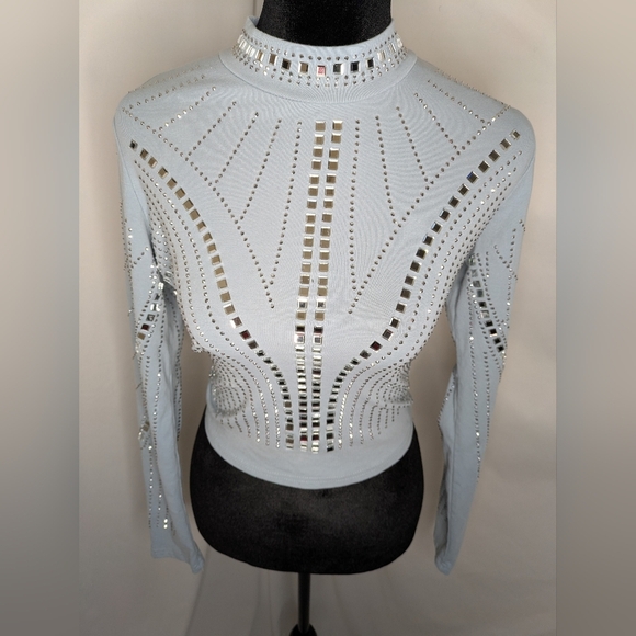 Lizette Collection Embellished Crop Top - Picture 3 of 8
